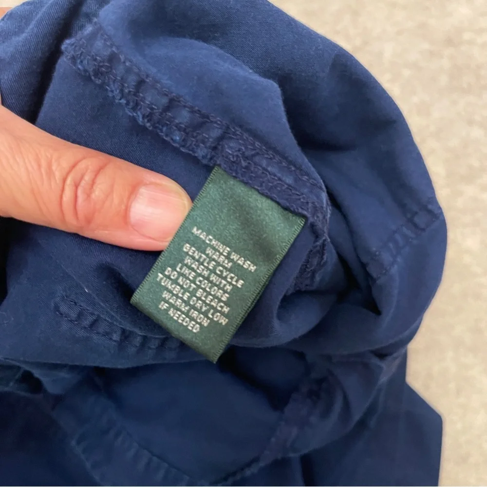 Lauren Ralph Lauren Blue Cotton 6” Inseam Shorts Women’s Size 10